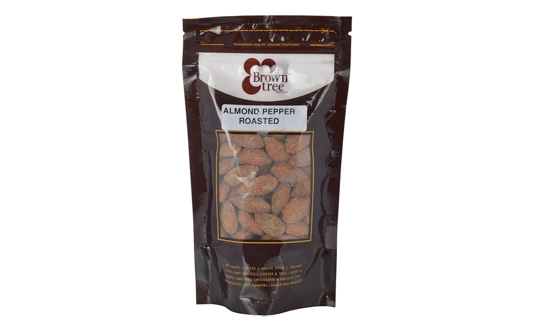 Brown Tree Almond Pepper Roasted    Pack  100 grams